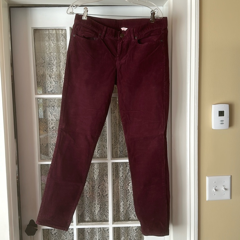 J Crew maroon corduroy pants.  Size 30T